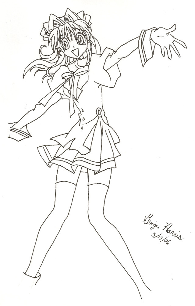 Girl dress hat arms outstretched free wallpaper for mobile - medium preview image