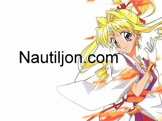 Blonde girl sword flame manga free wallpaper for desktop - medium preview image