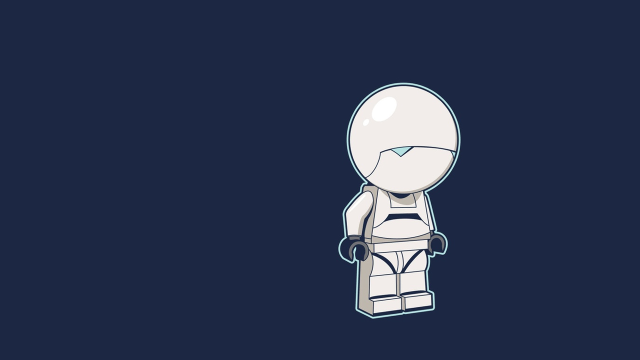 Lego figure blue background white free wallpaper for desktop - medium preview image