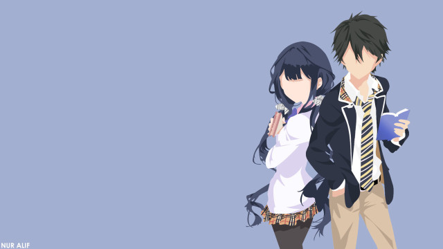 Anime characters standing next to #3 free wallpaper for desktop - medium preview image