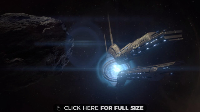 Sci fi spaceship flying space free wallpaper for desktop - medium preview image