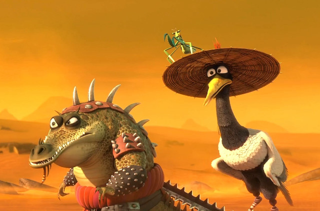 Bird dinosaur desert man horse free wallpaper for desktop - medium preview image