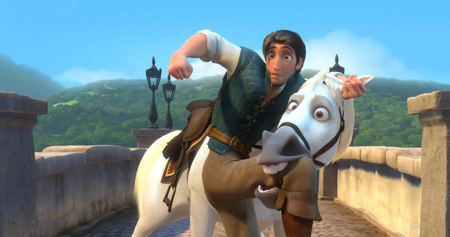 Man riding white horse bridge free wallpaper for desktop - medium preview image