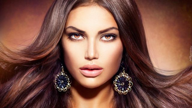 Araceli gilbert photorealistic woman brown free wallpaper for desktop - medium preview image