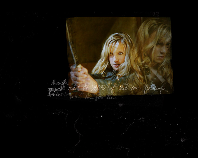 Woman holding knife portrait painting free wallpaper for desktop - medium preview image