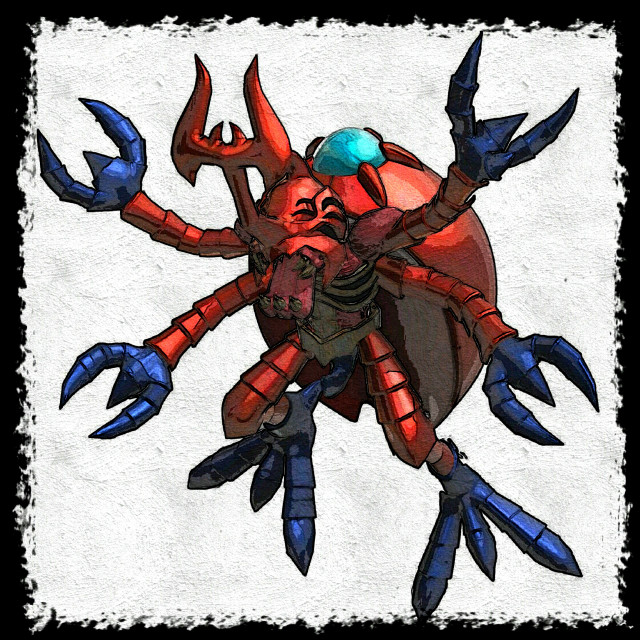 Crab claws ball skull drawing free wallpaper for tablet - medium preview image