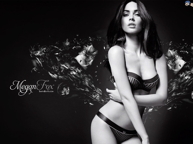 Woman black white flowers chest free wallpaper for desktop - medium preview image