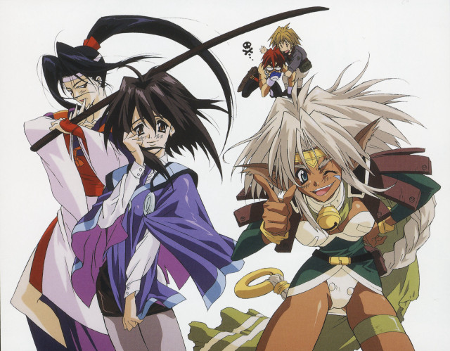 Anime characters swords group action #3 free wallpaper for desktop - medium preview image