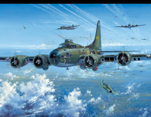 Plane flying above other planes free wallpaper for desktop - medium preview image