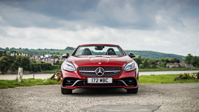 Red mercedes heidelberg tiltshift detailed free wallpaper for desktop - medium preview image