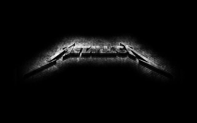 Metallic logo black background dark free wallpaper for desktop - medium preview image