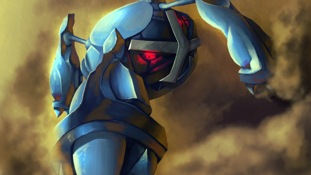 Knight armor sword red light free wallpaper for desktop - medium preview image