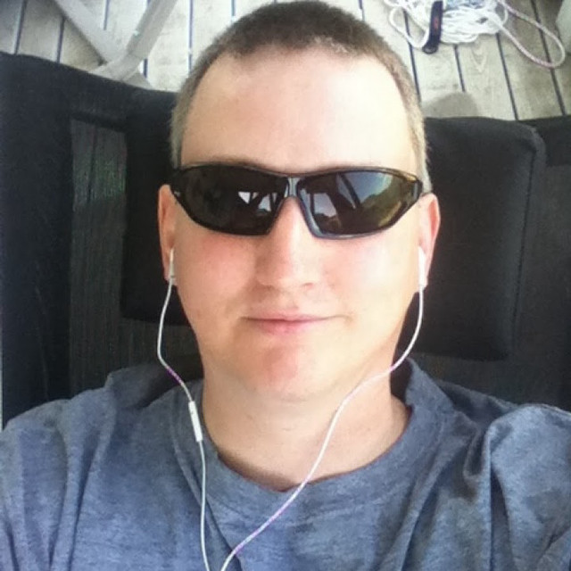 Man sunglasses headphones sitting chair free wallpaper for tablet - medium preview image