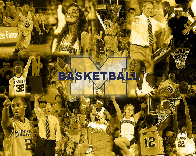 Basketball collage players fans black free wallpaper for desktop - medium preview image