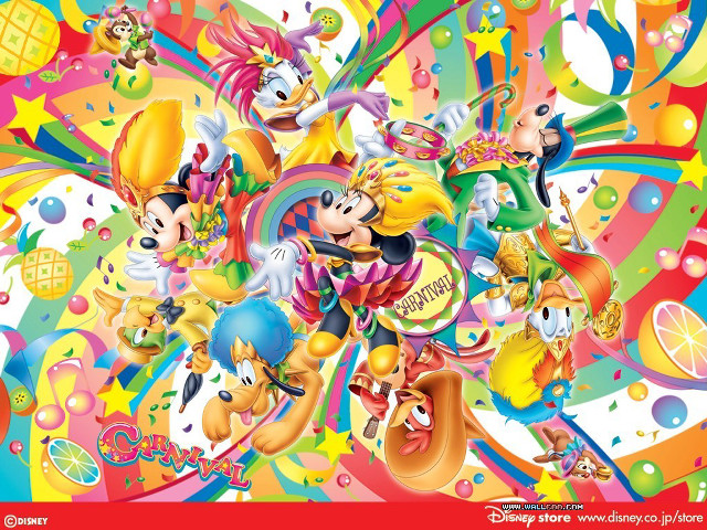 Cartoon characters colorful bubbles background free wallpaper for desktop - medium preview image