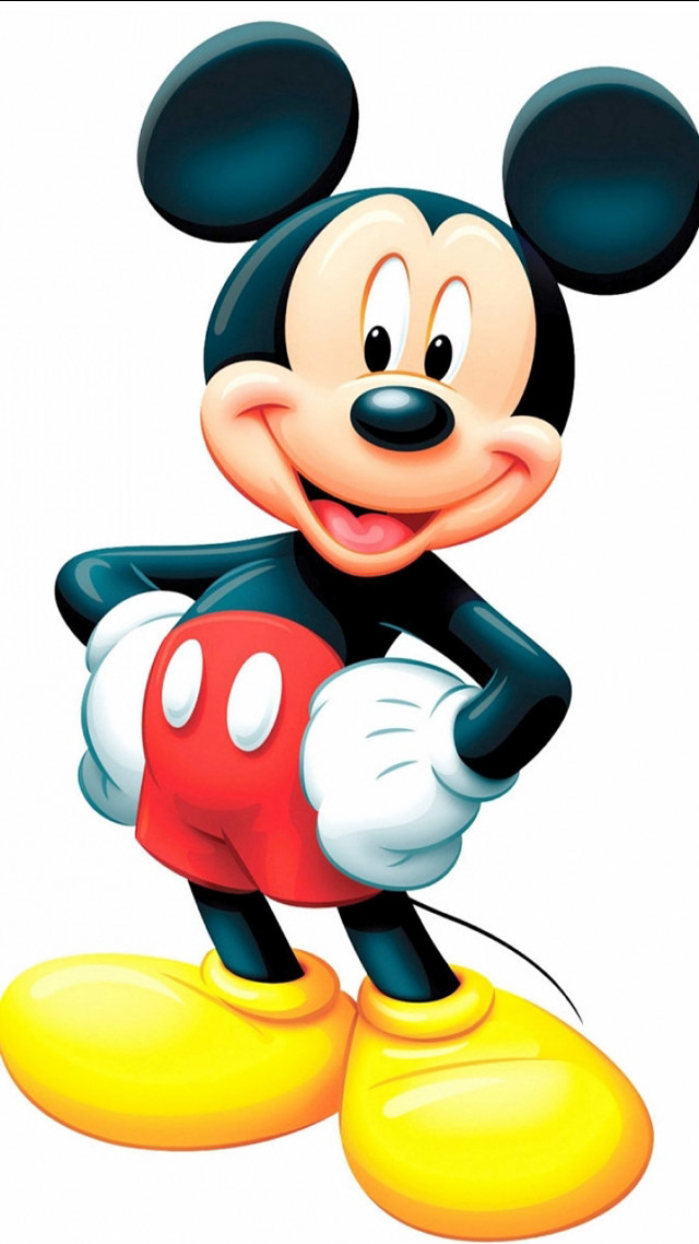 Mickey mouse cartoon character smiling free wallpaper for mobile - medium preview image