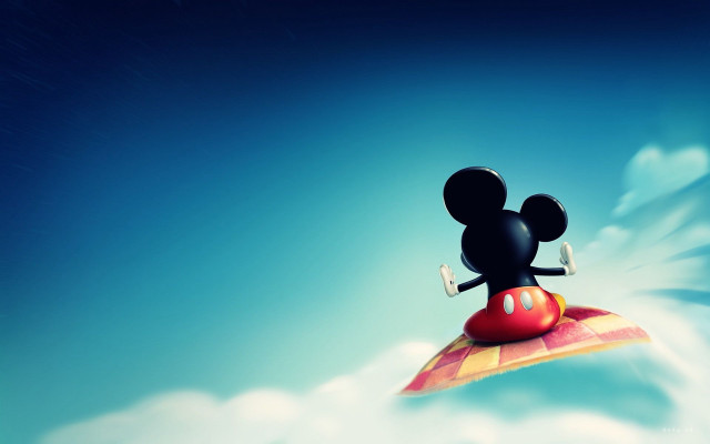 Mickey mouse parachute red ball free wallpaper for desktop - medium preview image