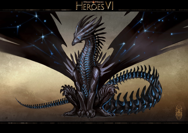 Blue dragon brown ground sky free wallpaper for desktop - medium preview image