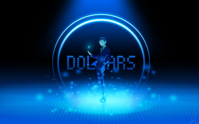 Man suit dancing blue circle free wallpaper for desktop - medium preview image