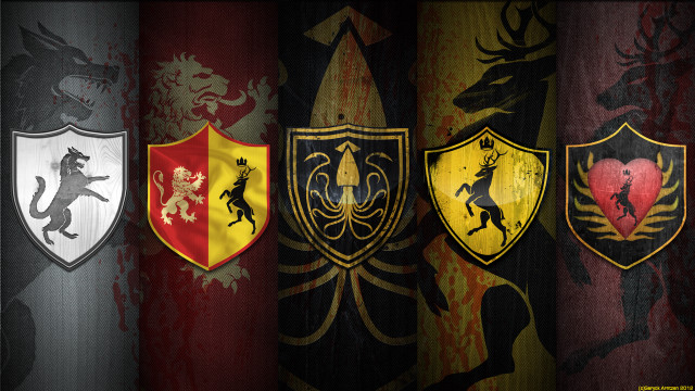 Colored shields dragon row front free wallpaper for desktop - medium preview image