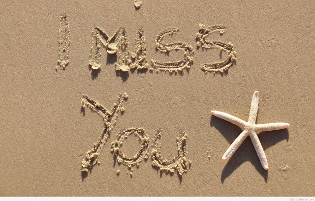 Starfish sand miss you written free wallpaper for desktop - medium preview image