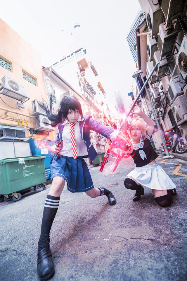 Girls school uniforms light saber free wallpaper for mobile - medium preview image