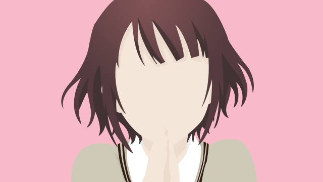 Woman short hair pink background free wallpaper for desktop - medium preview image