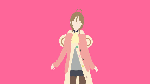 Woman coat shorts pink background free wallpaper for desktop - medium preview image