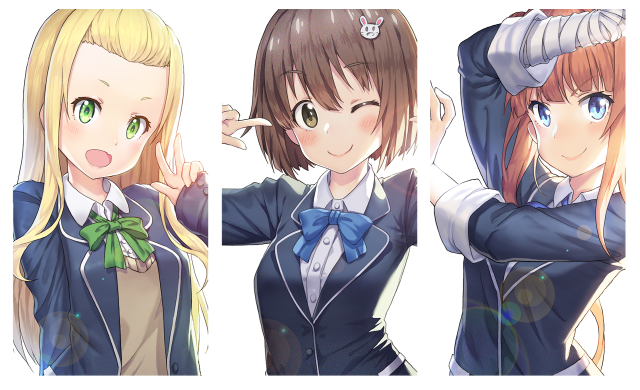 Three girls suits ties long free wallpaper for desktop - medium preview image