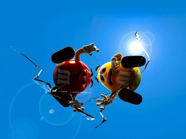 Two balloons flying sky sun free wallpaper for desktop - medium preview image