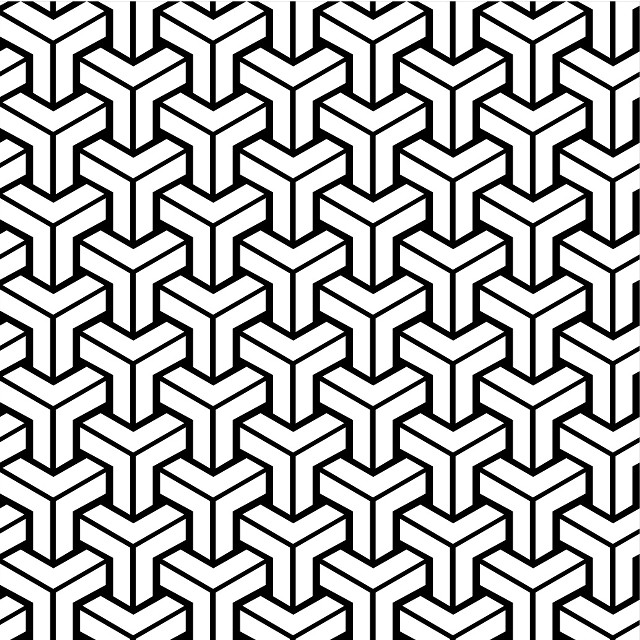 Black white pattern intersecting lines free wallpaper for tablet - medium preview image
