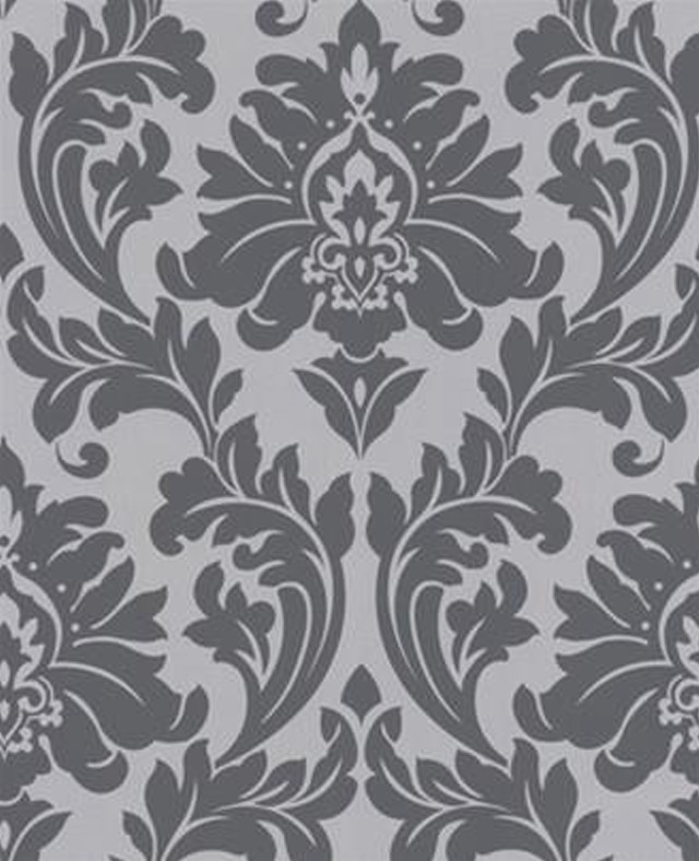 Gray white flower pattern wallpaper #2 free wallpaper for mobile - medium preview image