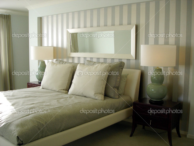 Bed white comforter pillows mirror free wallpaper for desktop - medium preview image