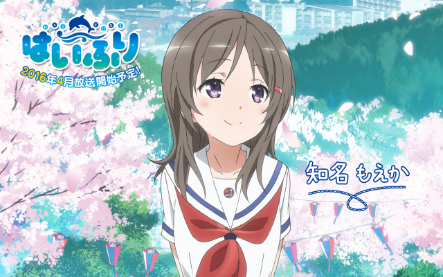 Girl sailor outdoors cherryblossoms wisteria free wallpaper for desktop - medium preview image