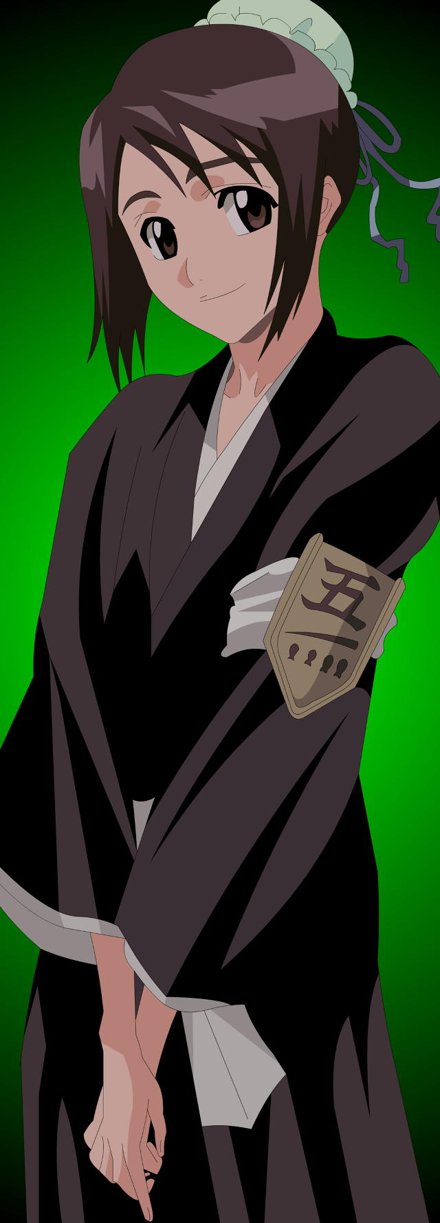 Person hat sword green background free wallpaper for mobile - medium preview image