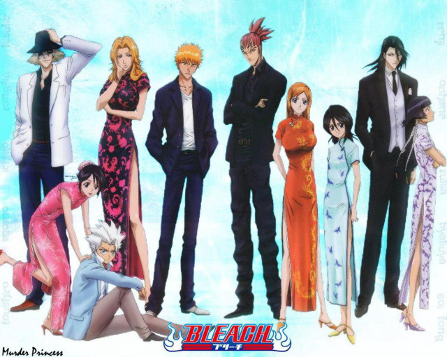 Anime characters group blue sky #4 free wallpaper for desktop - medium preview image