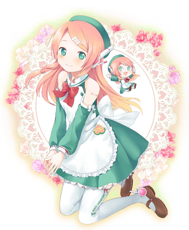 Girl green dress bowtie doll free wallpaper for mobile - medium preview image