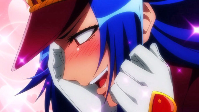 Blue hair man yandere glam free wallpaper for desktop - medium preview image