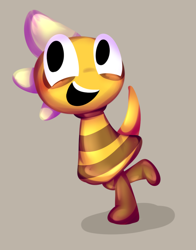 Cartoon character bee costume smile free wallpaper for mobile - medium preview image