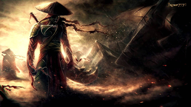 Man hat long dress walking free wallpaper for desktop - medium preview image