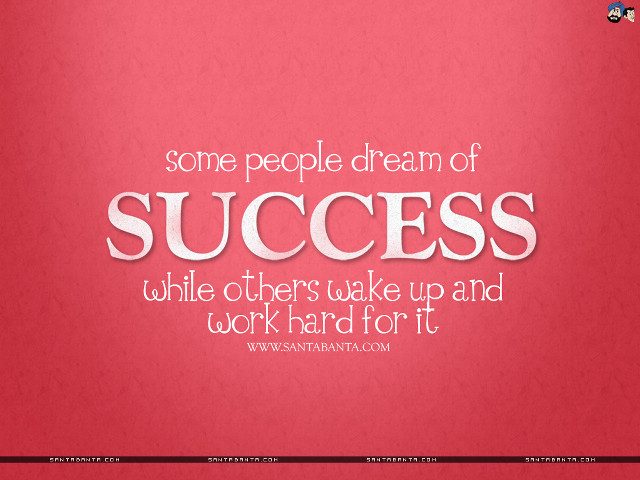 Success quote red background white free wallpaper for desktop - medium preview image