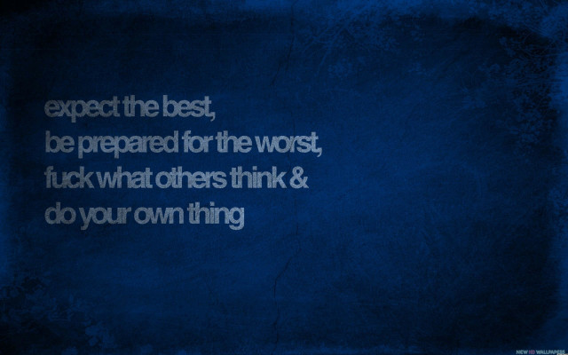 Blue background quote expect the free wallpaper for desktop - medium preview image