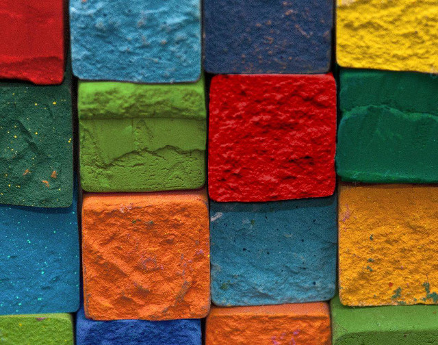 Multi colored paint closeup white free wallpaper for desktop - medium preview image