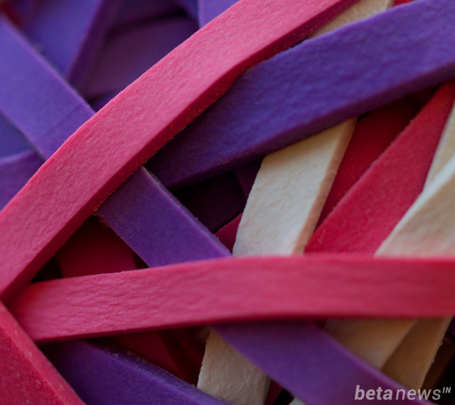 Colored strips red ribbon purple free wallpaper for tablet - medium preview image