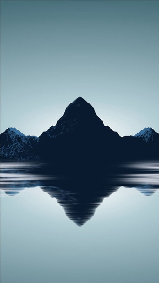 Mountain range reflection lake background free wallpaper for mobile - medium preview image