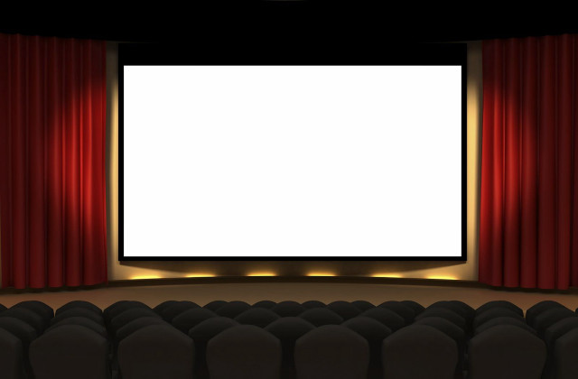 Theater red curtains white screen free wallpaper for desktop - medium preview image