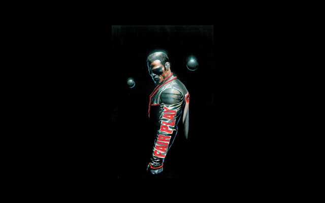 Man black suit red white free wallpaper for desktop - medium preview image