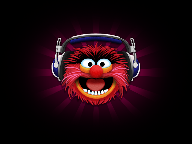 Red black animal headphones microphone free wallpaper for desktop - medium preview image
