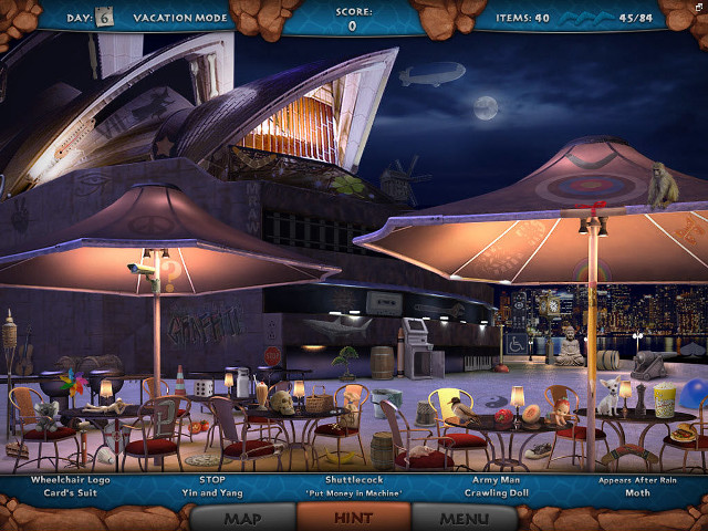 Computer screen restaurant scene building free wallpaper for desktop - medium preview image