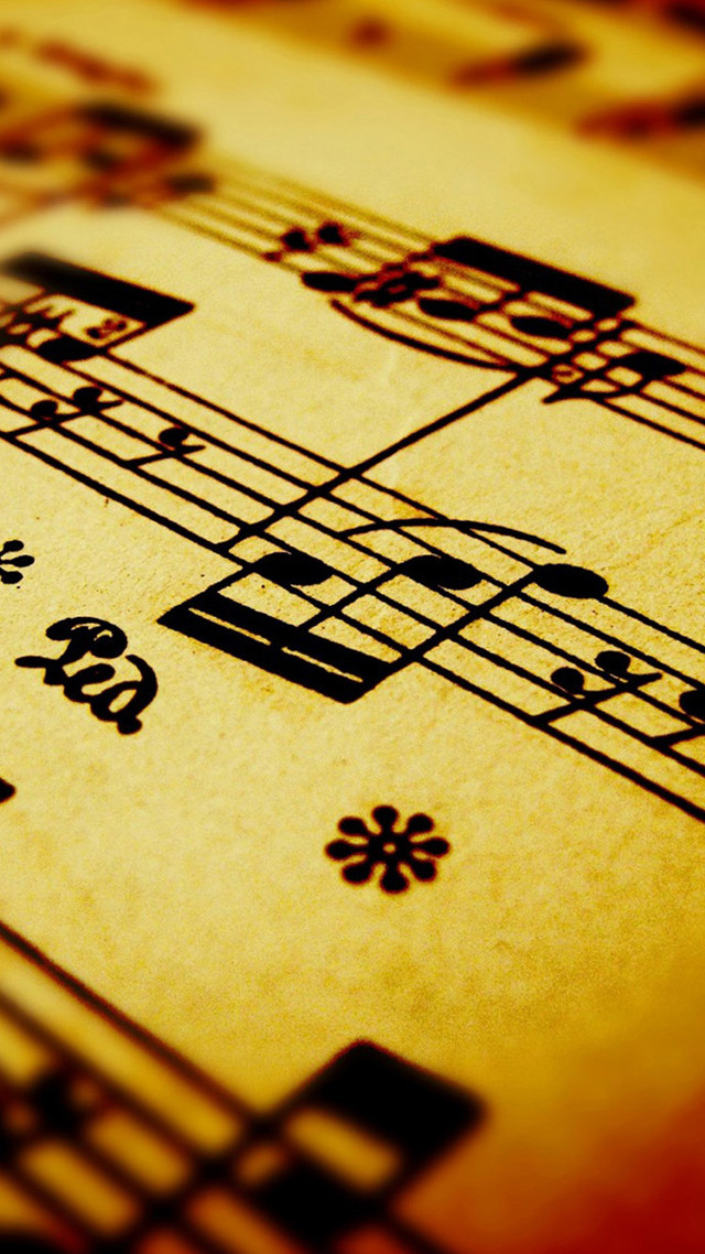 Music sheet musical notes symbols free wallpaper for mobile - medium preview image
